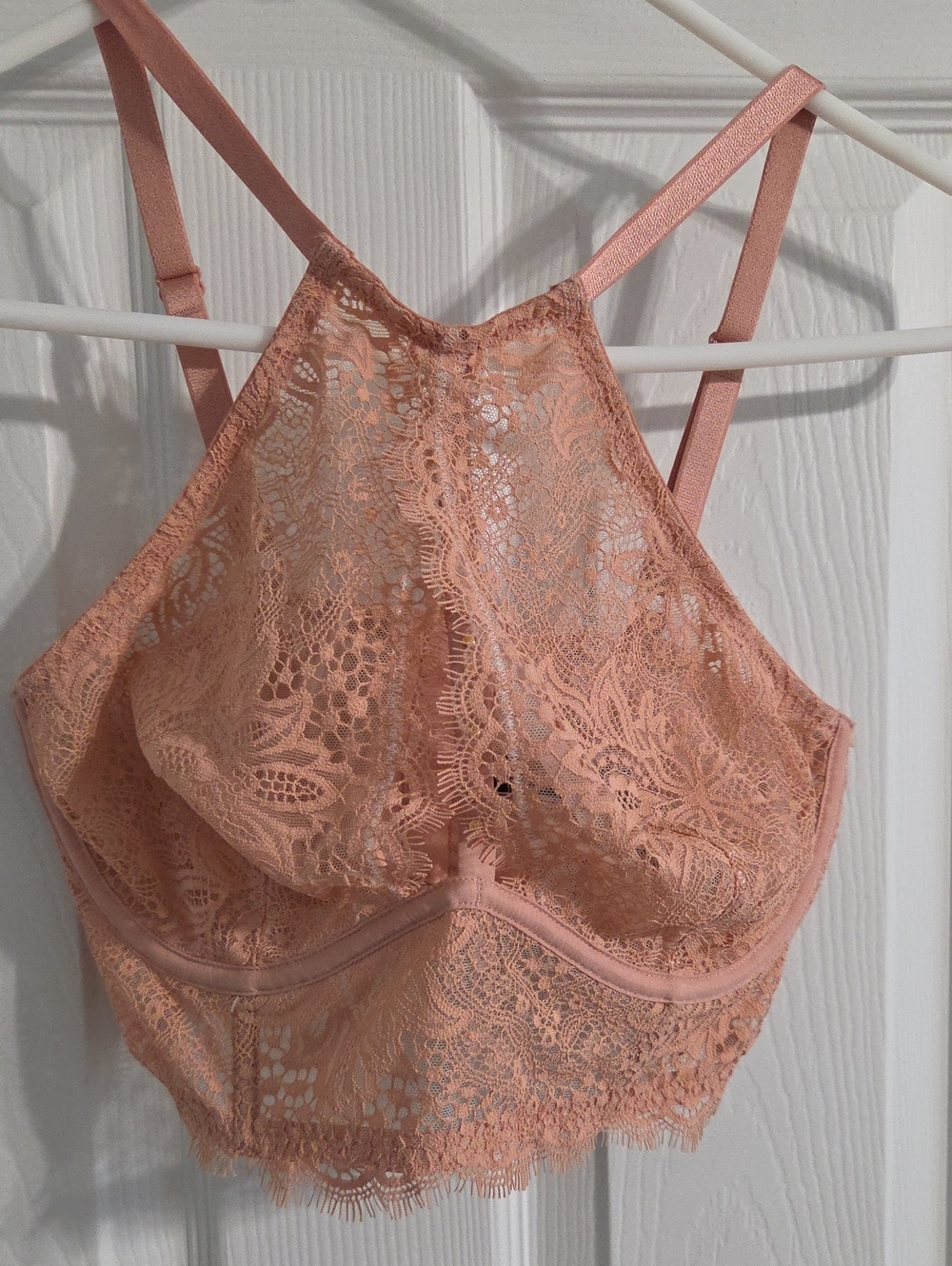 Victoria's Secret Very Secy Unlined Plunge Lace High-Neck Bralette